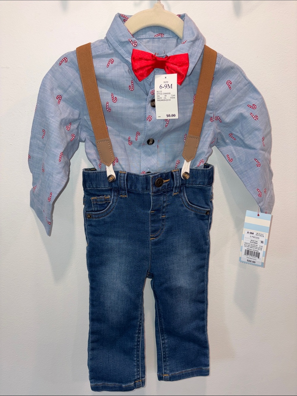 Cat & Jack Candy Cane Christmas Outift